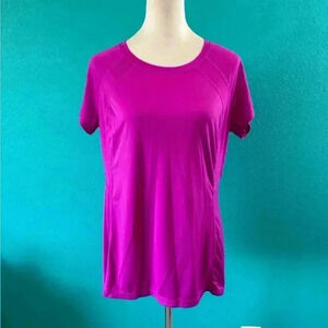 Xersion bright purple slim fit workout athletic shirt in size large